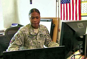 Spc. Jasmine Williams in uniform