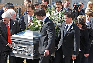 The Osmonds at Michael's funeral