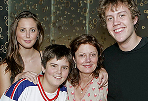 Susan Sarandon and her family