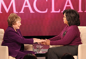 Shirley MacLaine and Oprah Winfrey