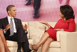 Barack Obama and Oprah